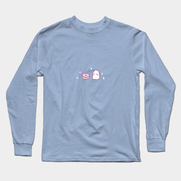 Ghostie & Donut Long Sleeve T-Shirt by Jellygeist